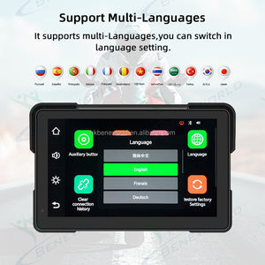 Écran portable pour moto de 7 pouces, CarPlay, double DVR 1080P HD, navigation sans fil, lecteur multimédia étanche pour moto - Product Image 3