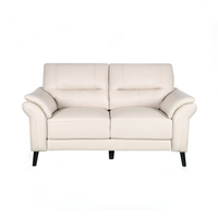 Canapé convertible 2 places en velours blanc crème, moderne, avec pieds en métal, pour salon, appartement