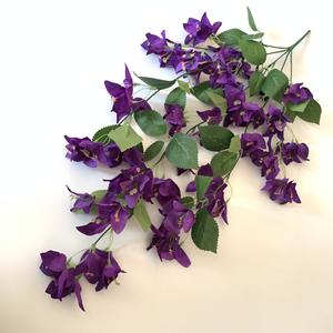 Flores Artificiales de Buganvilla de Seda Hechas a Mano de 75 cm, Cinco Ramas, Decoración de Pared Interior para Bodas - Product Image 3