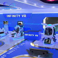 Instalaciones del parque de atracciones, paquete de juegos Vr para interiores, simulador de tiro de conducción, máquina Arcade, juego de negocios, juego Vr de movimiento completo