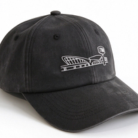 Topi Dad Hat 6 Panel Hitam dengan Bordir 3D dan Cetak Puff Putih, Snapback yang Dapat Disesuaikan - Gaya Eropa & Amerika