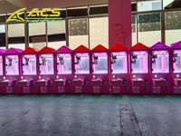 ACS Factory Direct Mini Machine à griffes à monnayeur double paiement pour capsules et jouets, Distributeur de jeux d'arcade en métal