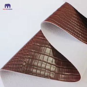 Высококачественная Глянцевая синяя крокодиловая тисненая ПВХ кожа искусственная крокодиловая кожа для сумок, обуви и аксессуаров - Product Image 3