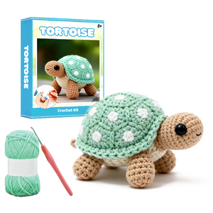 Low MOQ 1000pcs Children Toys Animal Crochet <b>Kit</b> With DIY Accessories <b>for</b> <b>Beginners</b> DIY Crochet <b>Kit</b> - Product Image 1