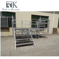 Scène en aluminium avec escalier et garde-corps / Scène de concert mobile / Plateforme de scène portable