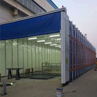 Cabine de peinture mobile rétractable Yiboyuan en acier galvanisé, tente de peinture extensible, fonctionnement manuel/électrique pour