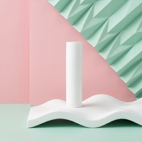 Tube en plastique transparent noir et blanc 5g pour gloss et baume à lèvres, emballage vide pour parfum et rouge à lèvres