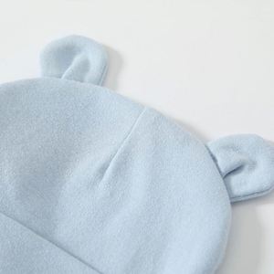 Gorro de Algodón de Doble Capa de Color Sólido para Bebés, Gorro de Recién Nacido para Niños de 0 a 1 Año - Product Image 3