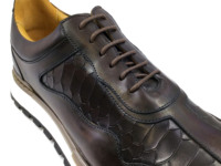 Chaussures de mariage en cuir véritable de vache avec motif animalier italien, logo personnalisé, fabriquées à la main, baskets pour hommes, respirantes, légères et confortables