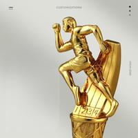 Trofeos de resina de oro clásicos personalizables, medalla de resina, premio de baloncesto, fútbol, trofeo grande de fútbol