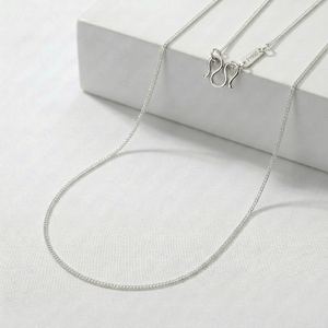 Chaîne fine et délicate en platine Pt950, style chic superposé, blanc minimaliste, unisexe, décontractée, empilable, bijou délicat, cadeau, 3.46g Longjia - Product Image 6