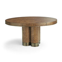 Meubles d'intérieur de luxe, table ronde de salle à manger en bois massif fabriquée à la main