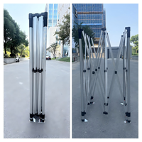 Tente publicitaire en aluminium argenté de haute qualité 3x3m, durable, pliable, hexagonale de 40 mm, pour salon professionnel