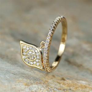 Bague en argent avec breloque œil de diamant et diamants naturels taille brillant rond pour un usage quotidien, bijoux unisexes T0359 - Product Image 2