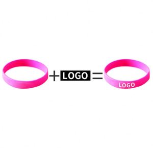 Pulsera de Silicona Personalizada con Logotipo Impreso en Rojo, Pulsera de Goma Promocional para Publicidad - Product Image 5