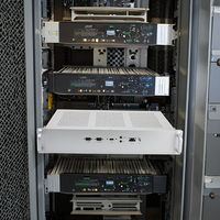 Boîtier de serveur NAS de stockage réseau en aluminium 2U de 19 pouces avec panneau frontal, ports USB et joints EMC