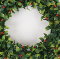 Populaire Fabriek Directe Verkoop Kunstmatige Groene Krans Mini Buxus Slinger Nieuw Jaar Ophangen Rood Fruit Slinger Voor Huisdecoratie