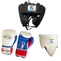 Ensemble en Gros Personnalisé LOGO Équipement d'Entraînement de Boxe MMA Tenue de Boxe Protection Coquille en Cuir Set de Boxe Muay Thai