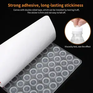 Wall Protect Pad Decor Drawer Stop Round Spherical Square Sticky Clear Silicone Rubber Bumper Self Adhesive Cabinet Door Bumpers