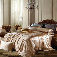 Literie en Satin de soie de haute qualité, parure de lit luxueux, ensemble de housse de couette en soie mûre