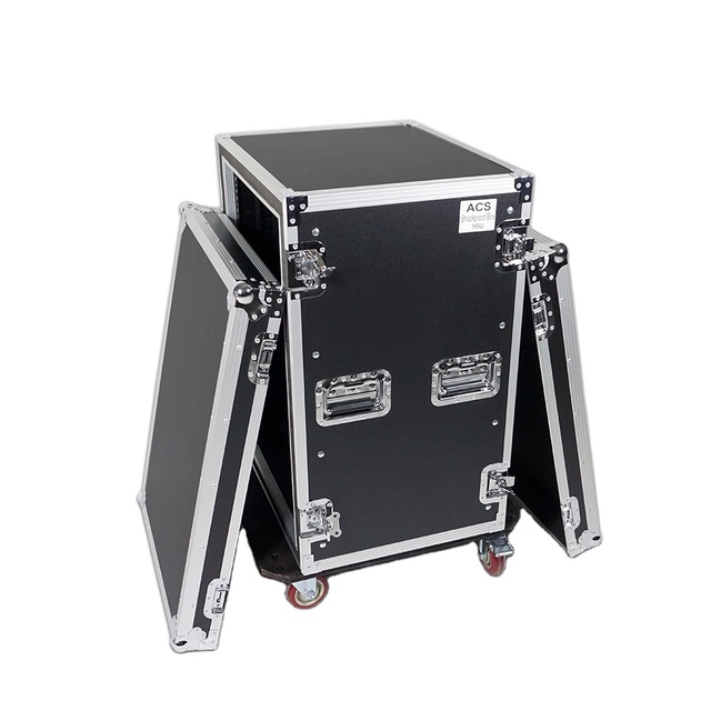 16U Road Case DJ ATA Shock-Proof AMP Rack Flight Road Case for 19-Inch Rack