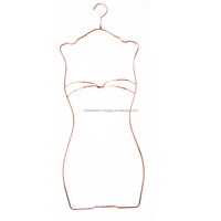 Cintre d'affichage de maillot de bain de luxe en or et or rose Cintre en fil métallique pliable moderne avec forme de corps pour cintre en métal Bikini