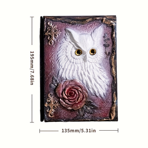 Stereoskopisches Magisches Eulen-Notizbuch im Vintage-Stil DRE04 Hochfarbiges Geburtstagsgeschenk für Mädchen Praktisch - Product Image 2