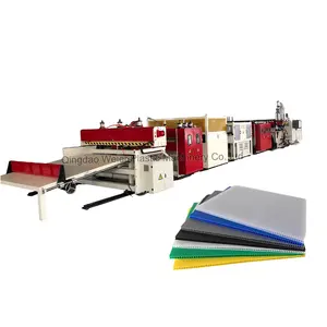 Machine à fabrication de plaques publicitaire, en plastique PP, Polycarbonate ondulé, feuille de toit creux, extrudeuse, pièces