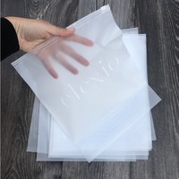 Sac d'emballage cosmétique en plastique transparent refermable personnalisé / Sac à fermeture éclair holographique / Sac à fermeture éclair givré pour vêtements