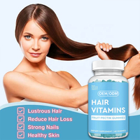Gummies de vitamines pour les cheveux, la peau et les ongles, complément alimentaire pour la croissance des cheveux pour femmes