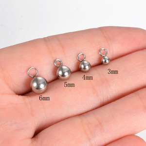 Stainless Steel Earring <strong>Loop</strong> Post with Earring <strong>Plug</strong> Round Ball <strong>Ear</strong> Back Stud for DIY Jewelry Making Supplies - Product Image 3