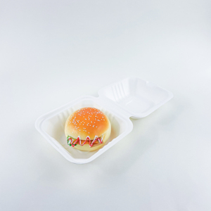 Kotak <span class=keywords><strong>Burger</strong></span> Bawa Pulang dari Bagasse yang Dapat Disesuaikan, Ramah Lingkungan, 100% Biodegradable, Dapat Dikomposkan, dan Aman untuk Microwave - Product Image 4
