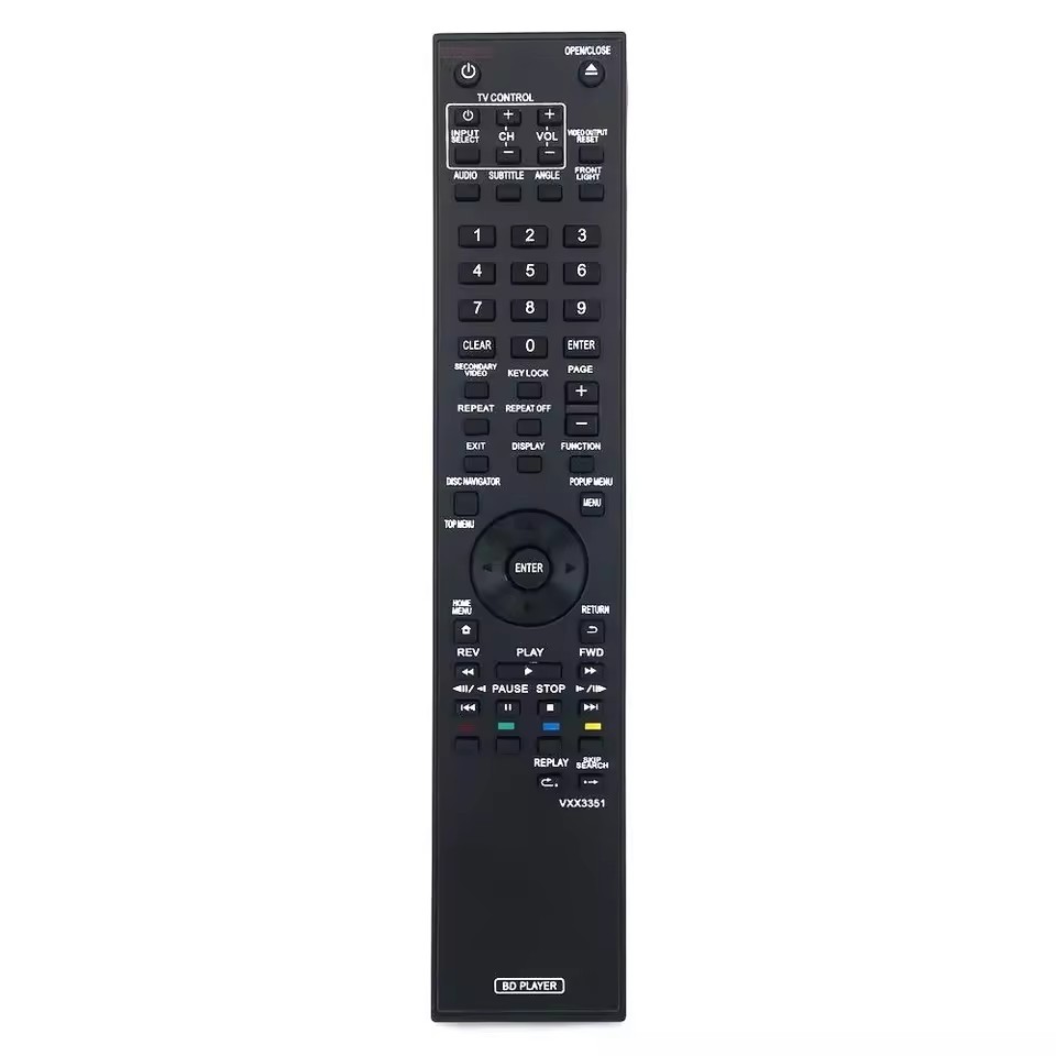 VXX3351 Fixed <strong>Code</strong> Plastic <strong>Blu</strong>-<strong>ray</strong> Disc Player <strong>Remote</strong> <strong>Control</strong> for BDP-120 BDP-121 BDP-31FD BDP-330 BDP-33FD 8 Meter