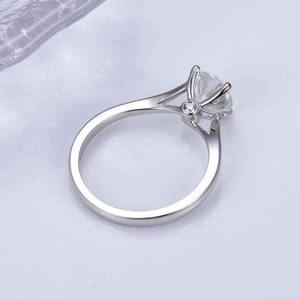 Bague en diamant de laboratoire 18 carats Messi Jewelry, 1 carat, bague romantique de luxe, bague de fiançailles, alliance, bague en diamant classique - Product Image 3