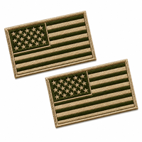 Patch brodé multicolore haute densité thermocollant personnalisé pour drapeau, vente en gros