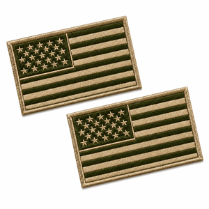 Wholesale High Density Multicoloured Heat <b>Press</b> Embroidered Patch Custom Flag Embroidery Patch Iron On - Product Image 3