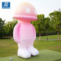 Modèle géant gonflable personnalisé d'alien rose de dessin animé, thème spatial extérieur, pour événements, centres commerciaux, décoration et présentation
