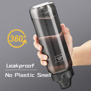 OEM & ODM قابلة للتخصيص مانعة للتسرب في الهواء الطلق السفر صالة ألعاب رياضية اللياقة البدنية BPA خالية من تريتان البلاستيك زجاجة شرب الماء الرياضية مع علامة الوقت - Product Image 6