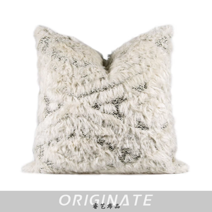 RUIYI 45X45CM <strong>White</strong> Flannel <strong>Pillow</strong> Cover Soft <strong>Fluffy</strong> Cushion for Home Decor Sofa Cushion Hotel Use Stitched Technics - Product Image 5