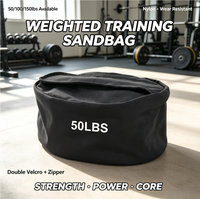 Sac de sable lesté pour entraînement de force, sac de sable pour musculation, sac d'entraînement de la force du tronc, matériau en nylon, fermeture double velcro
