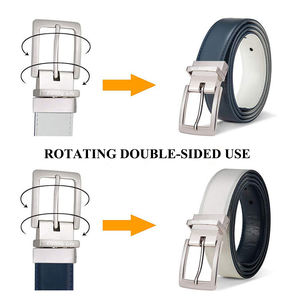Cinturón con Hebilla de Pasador Reversible de 35mm de Tamaño Interior en 100% Piel Genuina de Vaca - Product Image 5