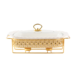 Luxury Oval <strong>Ceramic</strong> Soup Pot Matte Glazed Candle Heated <strong>Pan</strong> With Lid Amphorae Dry <strong>Pan</strong> Chafing Dishes for Catering - Product Image 5