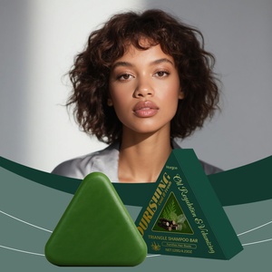 Autocollants personnalisés pour soins capillaires, shampoing solide aux extraits naturels de plantes, savon pour cheveux anti-pelliculaire, rend les cheveux lisses et doux - Product Image 5