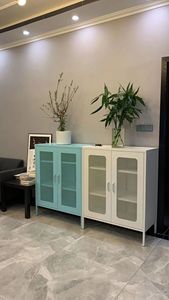 Style nordique maison utilisation petite armoire de rangement en métal casier - Product Image 5