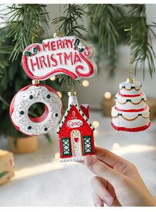 Décorations de fête de Noël Arbre de Noël Ornements de Noël suspendus Joyeux Noël Pendentif Noël - Product Image 5
