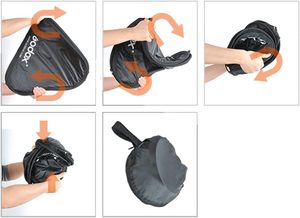 GODOX 50x50cm Bowen Mount S-Type Bracket Faltbare Aufbewahrung softbox mit Honeycomb Grid Carry Bag - Product Image 5