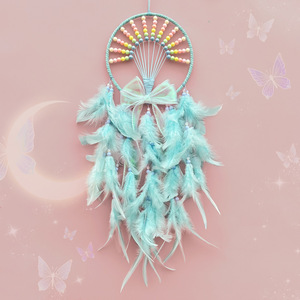 Nouvelle conception <span class=keywords><strong>en</strong></span> gros : Attrape-rêves mural bohème violet avec plumes, décoration artistique pour cadeau de mariage - Product Image 2
