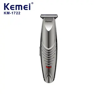 Tondeuse Tondeuse Baard Trimmer En Tondeuse Kemei Km-1722 Mini Led Oplaadbare Body Haar Snijmachine Voor Mannen