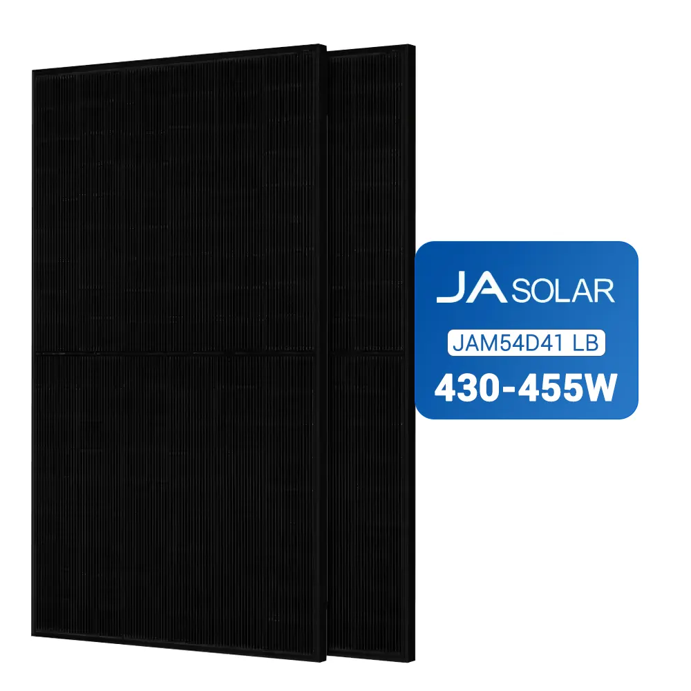 Panneaux d'énergie solaire Ja 410 watts haute efficacité mono photovoltaïque 415W 420W tous les panneaux solaires noirs