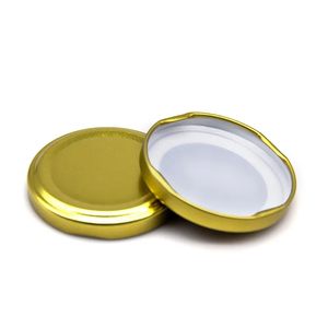 Bouchons lisses en acier inoxydable doré pour bouteilles en verre de qualité alimentaire non rechargeables, 38mm, 43mm, 48mm, 53mm, 63mm, 70mm, 82mm - Product Image 1